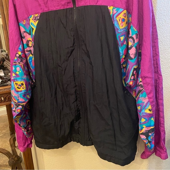 Vintage HEALTHY ATTITUDE Women Floral Lightweight Windbreaker Jacket Size Large - Picture 3 of 8